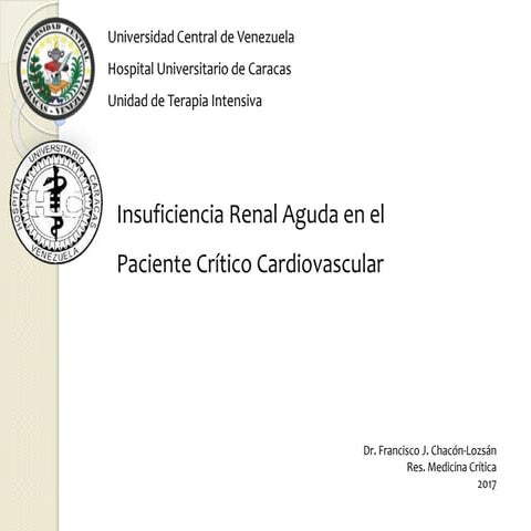 2017 Falla renal aguda en cuidados criticos cardiovasculares