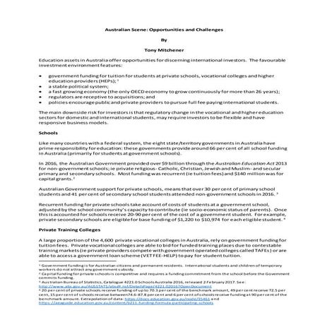 2017 April Article on Education Developments in Australia Updated March 2022....