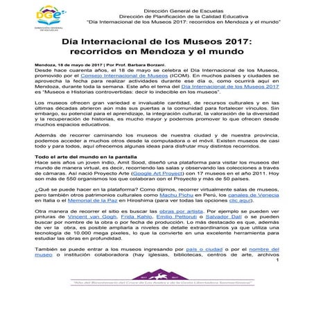 Día internacional de los museos
