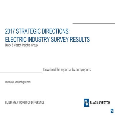 2017 Strategic Directions: Electric Industry Survey 