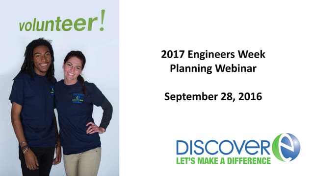 2017 Engineers Week Planning Webinar 