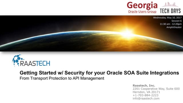 Getting Started with Security for your Oracle SOA Suite Integrations