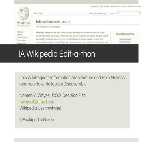 IA Wikipedia Edit-a-thon