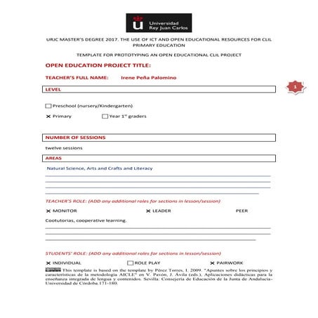 Lesson template CLIL | PDF