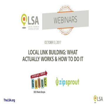 Local Link Building: What Actually Works & How to Do It | PPTX