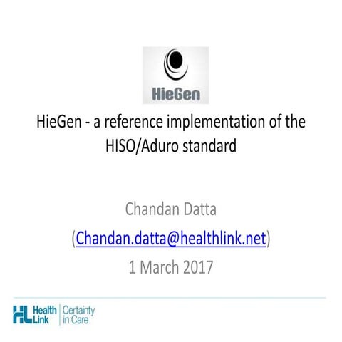 Reference implementation of the HISO/Aduro standard
