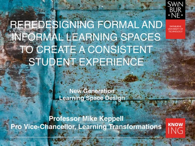 Next Generation Learning spaces