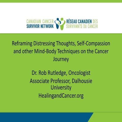 Reframing Distressing Thoughts, Self-Compassion and other Mind-Body Technique...