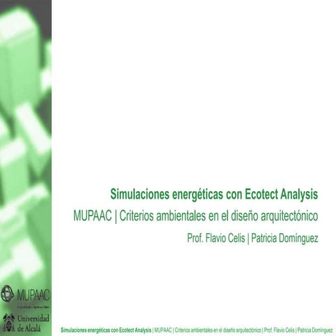 Analisis Solar (Carta solar) Utilizando Autodesk Ecotec | PPTX