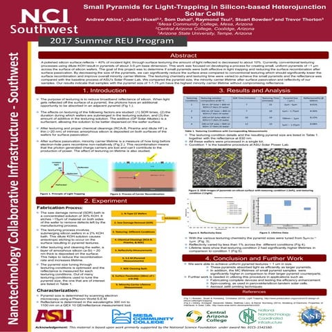 2017 NCI-SW Summer REU Poster