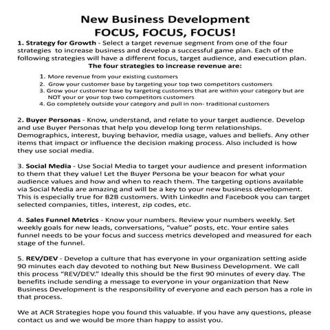 2017 New Business Checklist