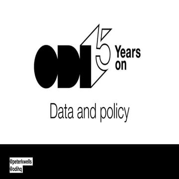 data and policy - presentation at Data gedreven Beleidsontwikkeling Nov 2017