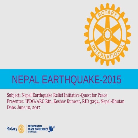 Presidential Peace Conference by Kunwar, Keshar: Nepal Earthquake 2015