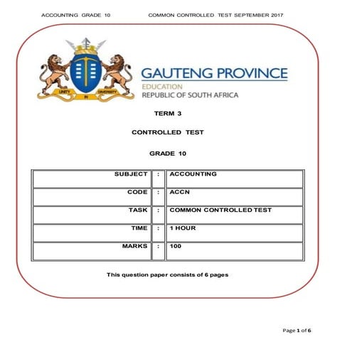 GRADE CONTROLLED TEST