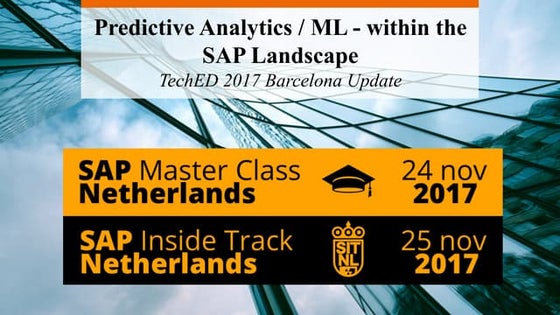 SAP Predictive Analytics (Nico van der Hoeven)