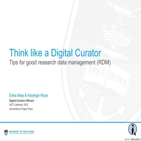 Think like a Digital Curator