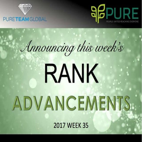 Pure Team Global - PURE Rank Advancements 2017 weeks 25 & 26 | PPTX