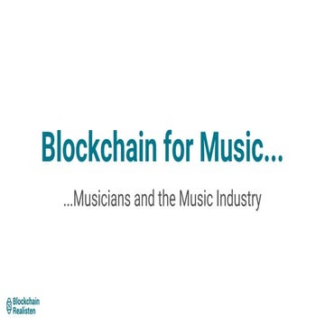 2018 01-18 blockchain for music #ESNS18