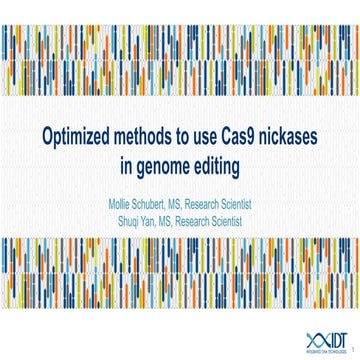 Optimized methods to use Cas9 nickases in genome editing
