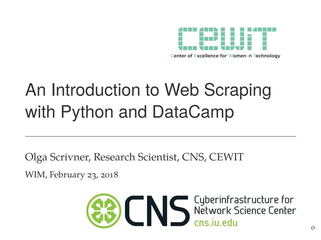 Introduction to Web Scraping with Python
