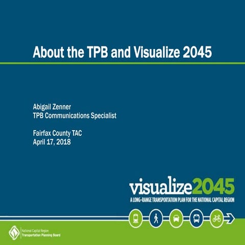 About the TPB and Visualize 2045