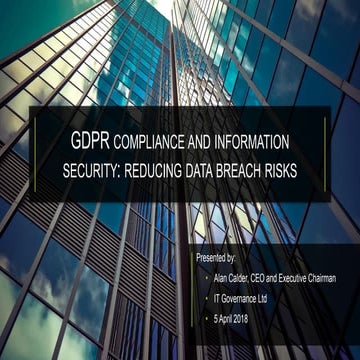 GDPR compliance and information security: Reducing data breach risks