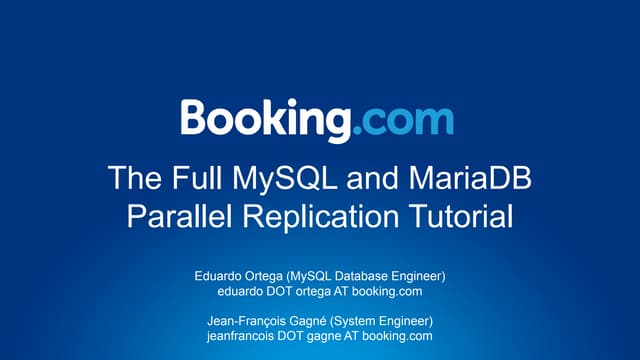 The Full MySQL and MariaDB Parallel Replication Tutorial