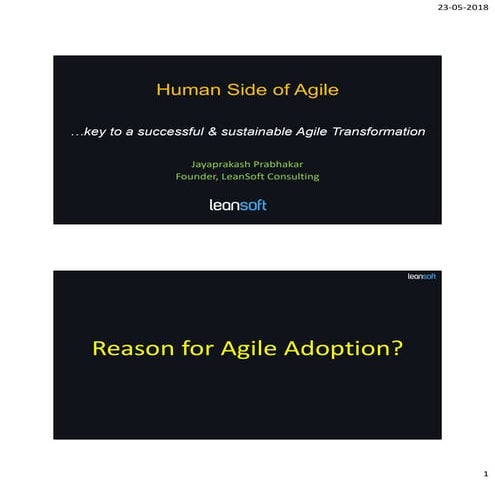 2018 05 - human side of agile - apgi - jayaprakash prabhakar