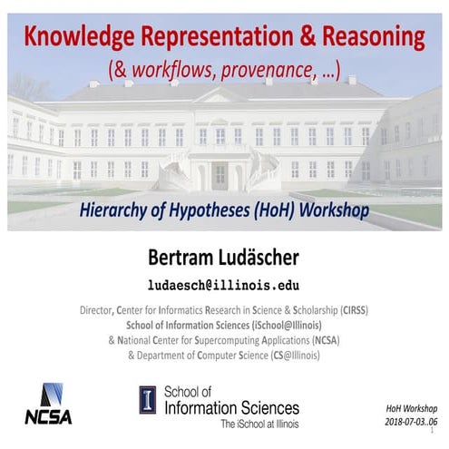 Knowledge Representation & Reasoning and the Hierarchy-of-Hypotheses Approach