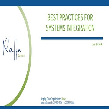 2018-07 Systems Integration Best Practices for Integrating Your Business Appl...