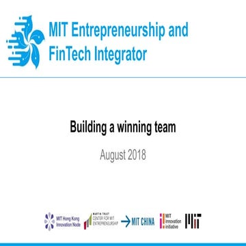 MEFTI - Building a winning team