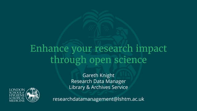 Enhance your rese​arch impact through open science