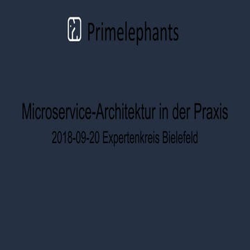 Microservice-Architektur in der Praxis