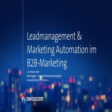 The Future of Marketing - Leadmanagement & Marketing Automation im B2B Marketing