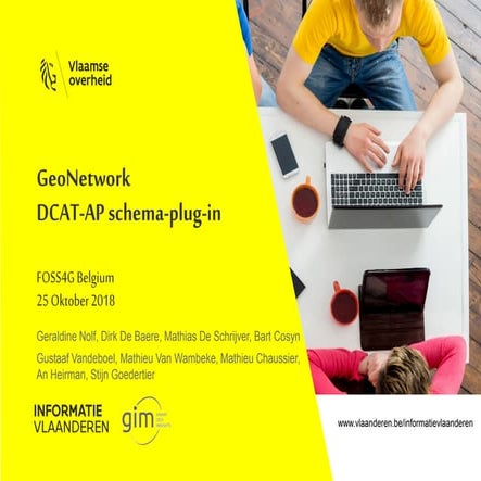 FOSS4G Belgium 2018 - DCAT-AP Schema-plugin for GeoNetwork