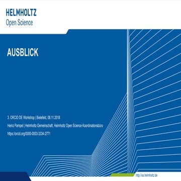 Ausblick - PIDs für Informationsobjekte im Kontext von Open Science