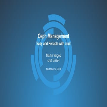 CEPH DAY BERLIN - CEPH MANAGEMENT THE EASY AND RELIABLE WAY