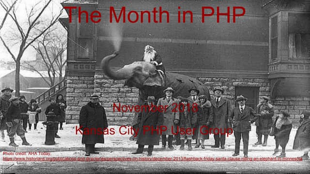 2018 November - The Month in PHP