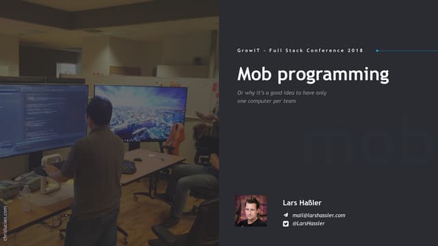 Mob Programming - or why it is a good idea to have only one Computer per Team...