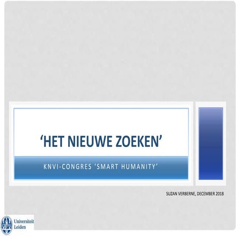 'Het nieuwe zoeken' voor informatieprofessionals