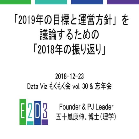 「2019年の目標と運営方針」を議論するための「2018年の振り返り」
