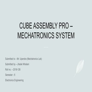 Cube Assembly Pro Mechatronics system