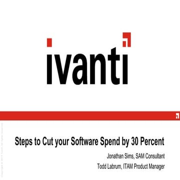 Steps to Cut your Software Spend by 30 Percent