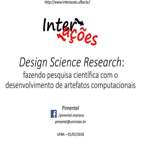 Ciências do Artificial, Design Science Research | PDF