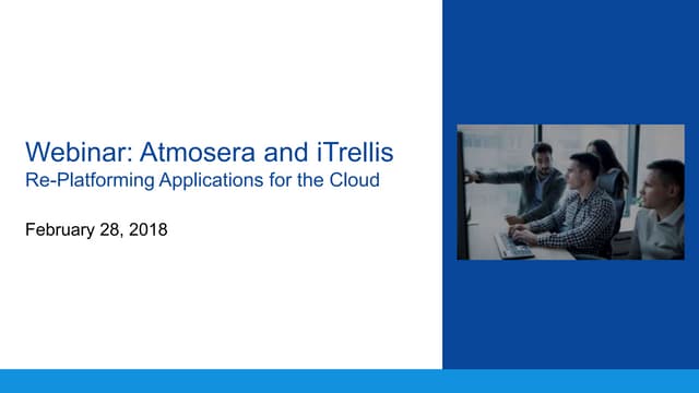 Re-Platforming Applications for the Cloud