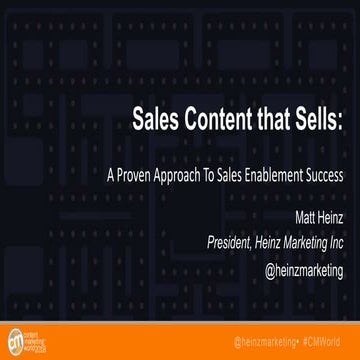 Sales Content That Sells: A Proven Approach To Sales Enablement Success