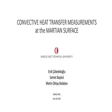 Convective Heat Transfer Measurements at the Martian Surface