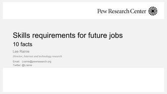 Skills Requirements for Future Jobs - 10 Facts