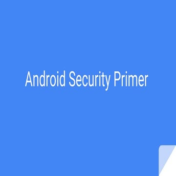 Android App Security Fundamentals | PDF