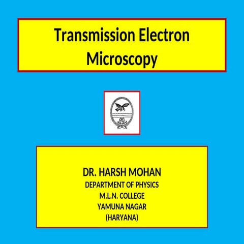 Transmission electron microscope | PDF